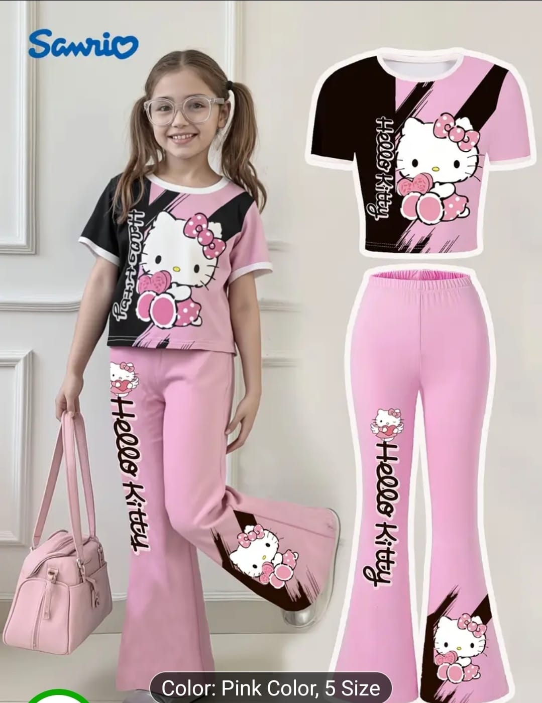 Hello Kitty 2-Piece Girls’ Outfit Set